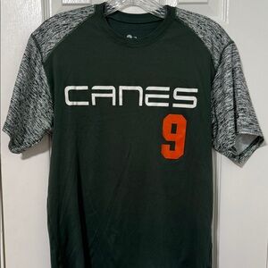Miami Hurricanes Green and Gray Boys Shirt